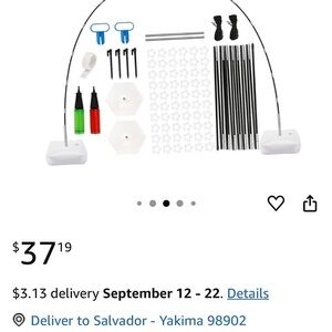 Balloon Arch Kit with Pump - Black, White, Red